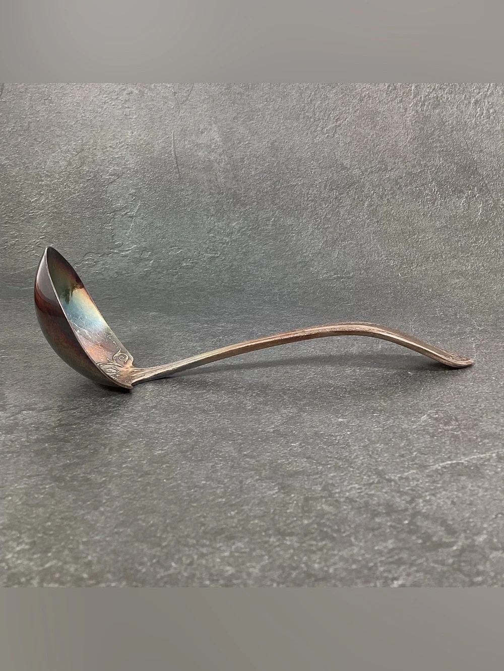 Vintage Silver Gravy Ladel, Sauce Ladle, Sugar Spoon Wm Rogers Grand Elegance